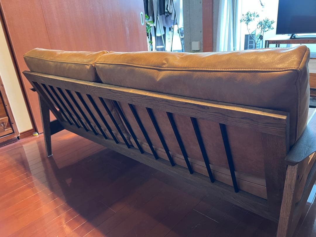 22日までオーカー(ジクロ)ソファ 2.5人掛　オットマン付属　クラッシュゲート