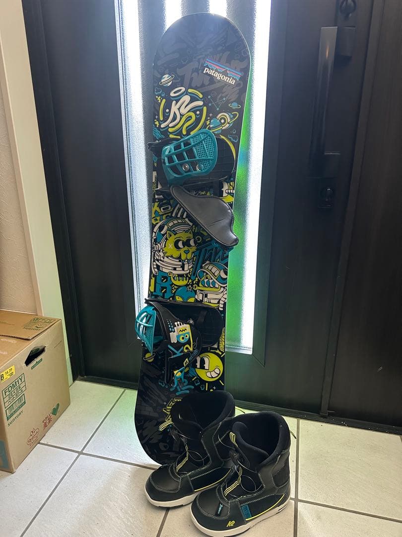 子供用120cmスノーボード ビンディングとブーツ 22cmセット k2