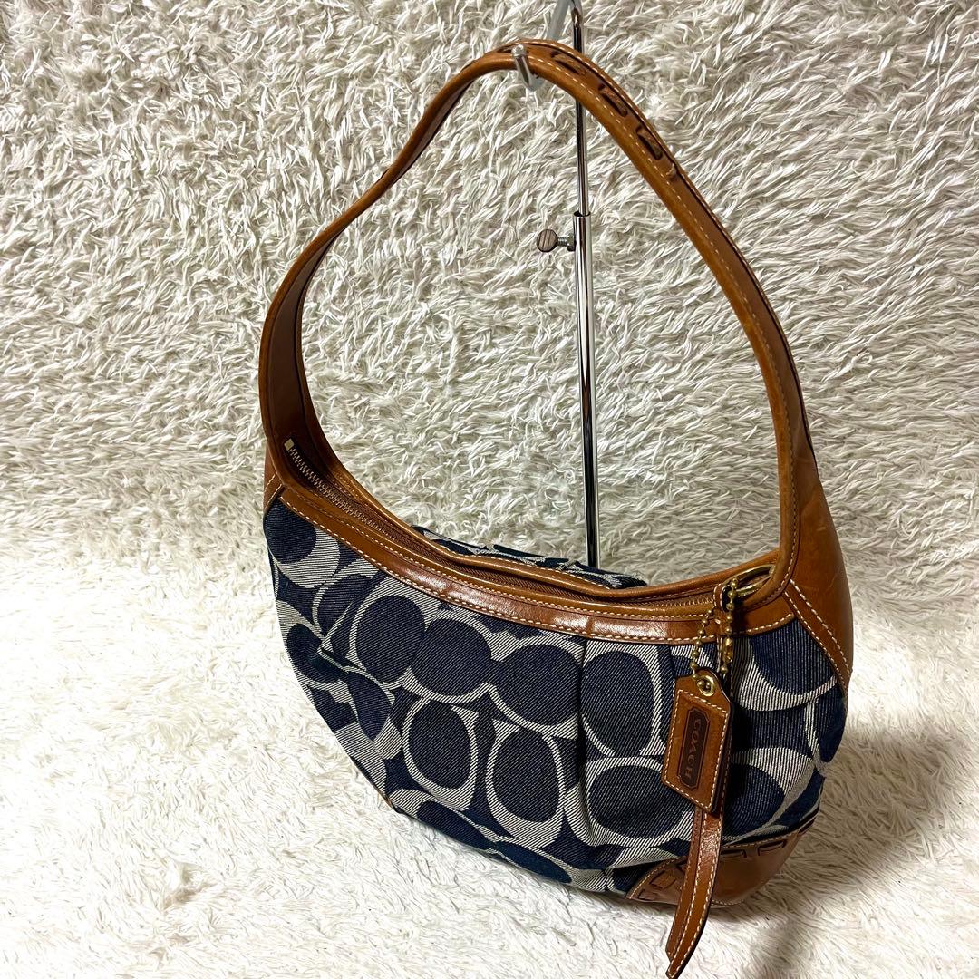 ✨状態良好✨COACH ワンショルダーバッグ y2k シグネチャー デニム生地