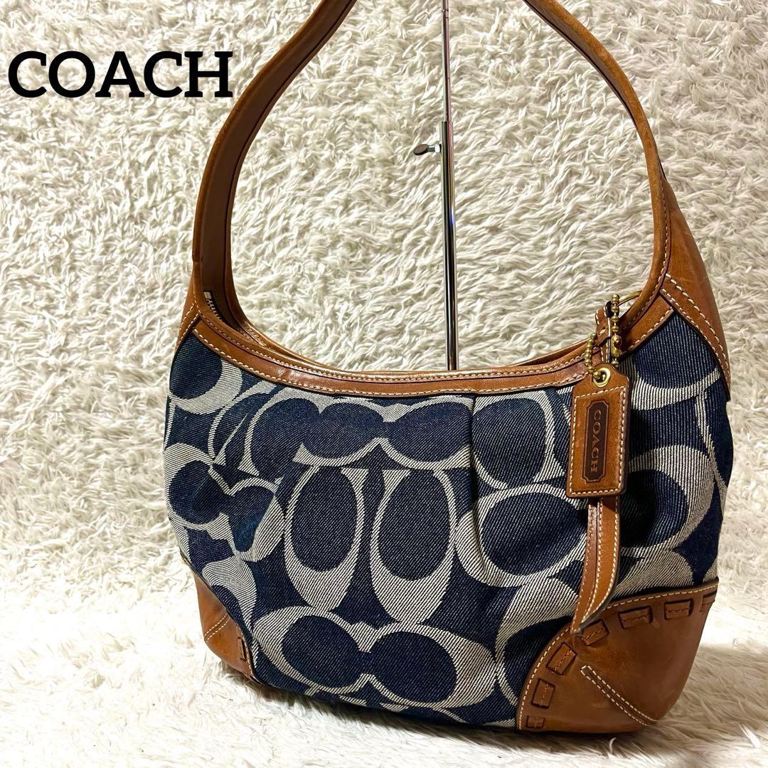 ✨状態良好✨COACH ワンショルダーバッグ y2k シグネチャー デニム生地