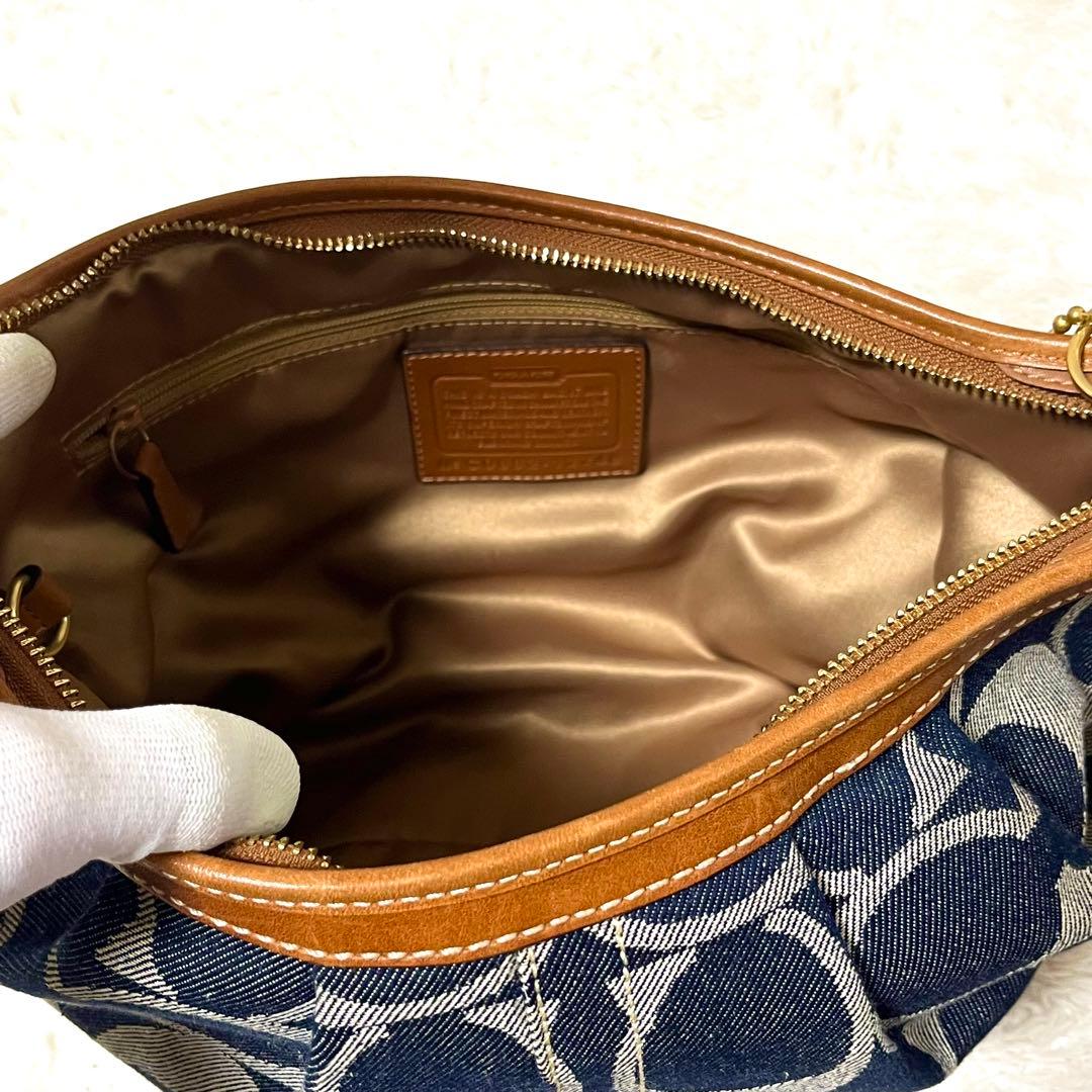 ✨状態良好✨COACH ワンショルダーバッグ y2k シグネチャー デニム生地