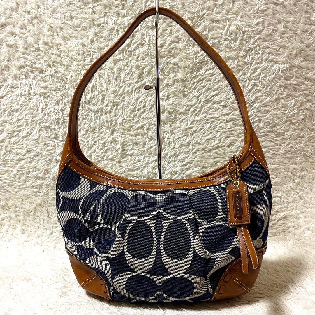 ✨状態良好✨COACH ワンショルダーバッグ y2k シグネチャー デニム生地