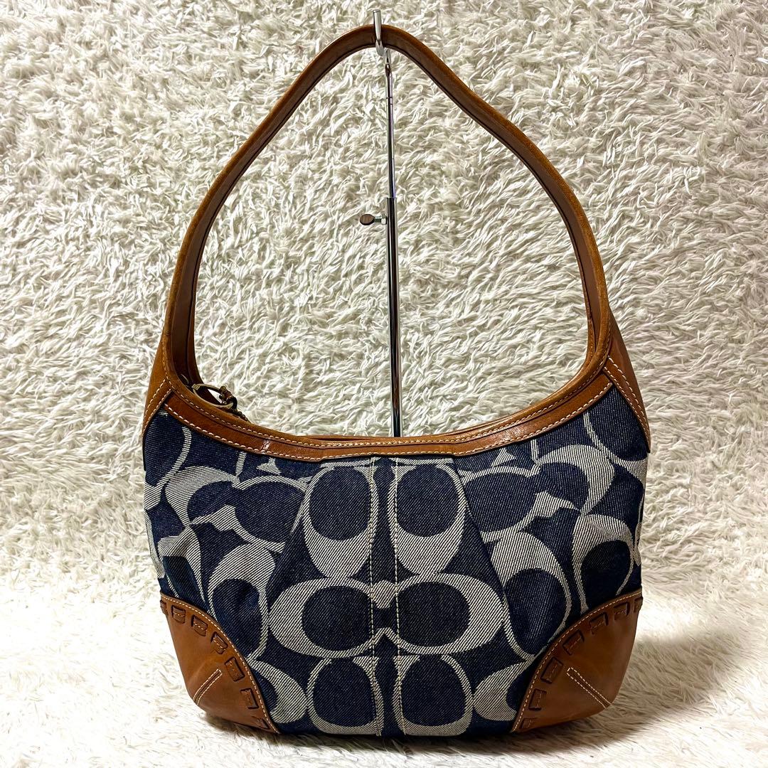 ✨状態良好✨COACH ワンショルダーバッグ y2k シグネチャー デニム生地