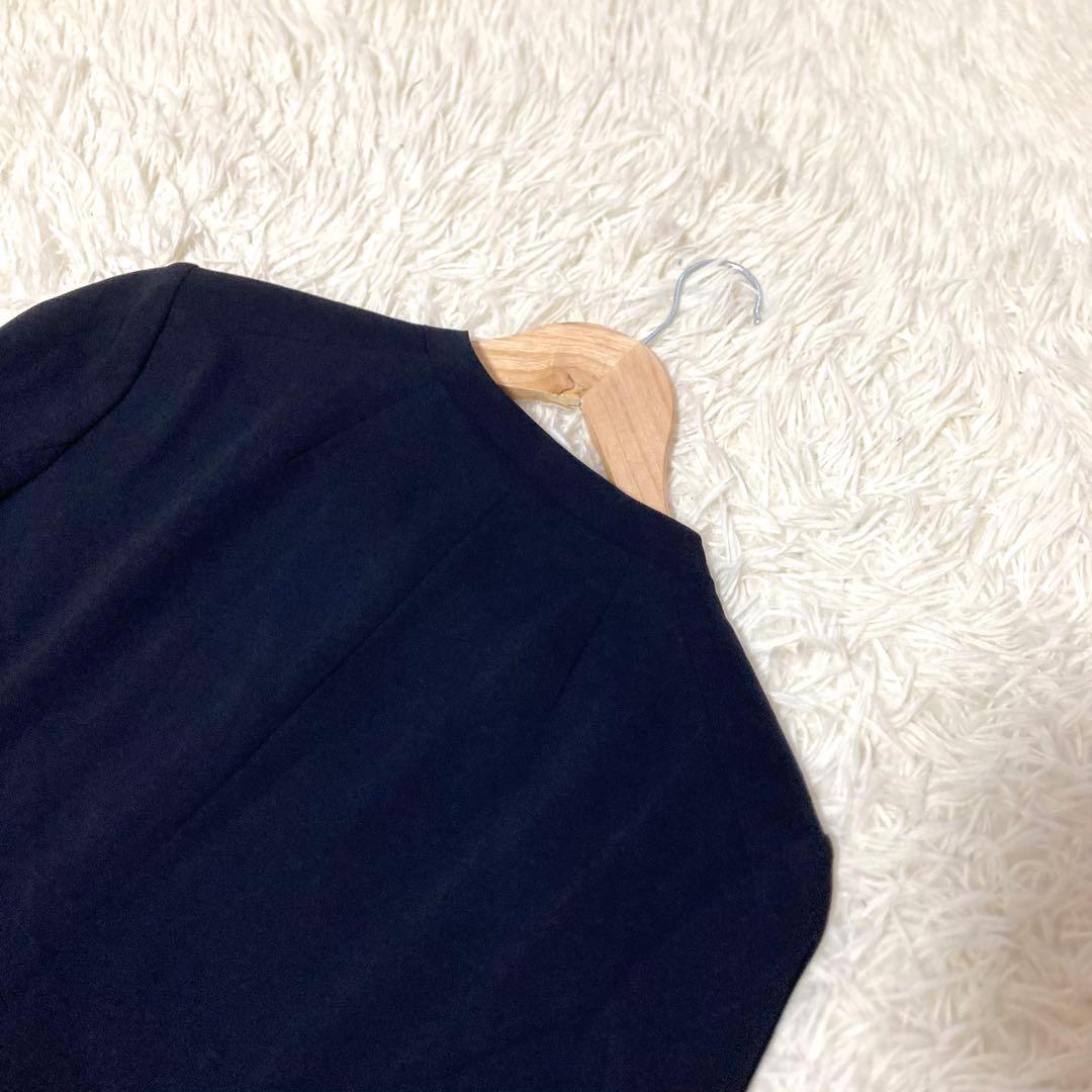 【大きいサイズ】UNTITLED セットアップ　ノーカラー　スカート　洗える