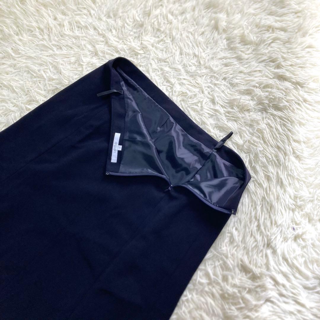 【大きいサイズ】UNTITLED セットアップ　ノーカラー　スカート　洗える