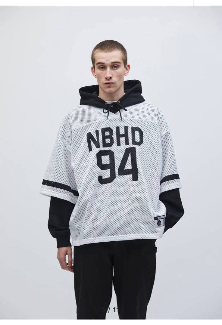 新品‼️NBHD 94 グレーM メッシュシャツ