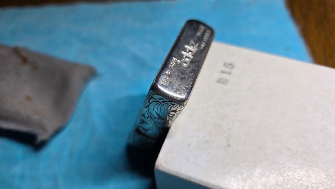 最終値下げ　スターリングシルバージッポライター手彫り調