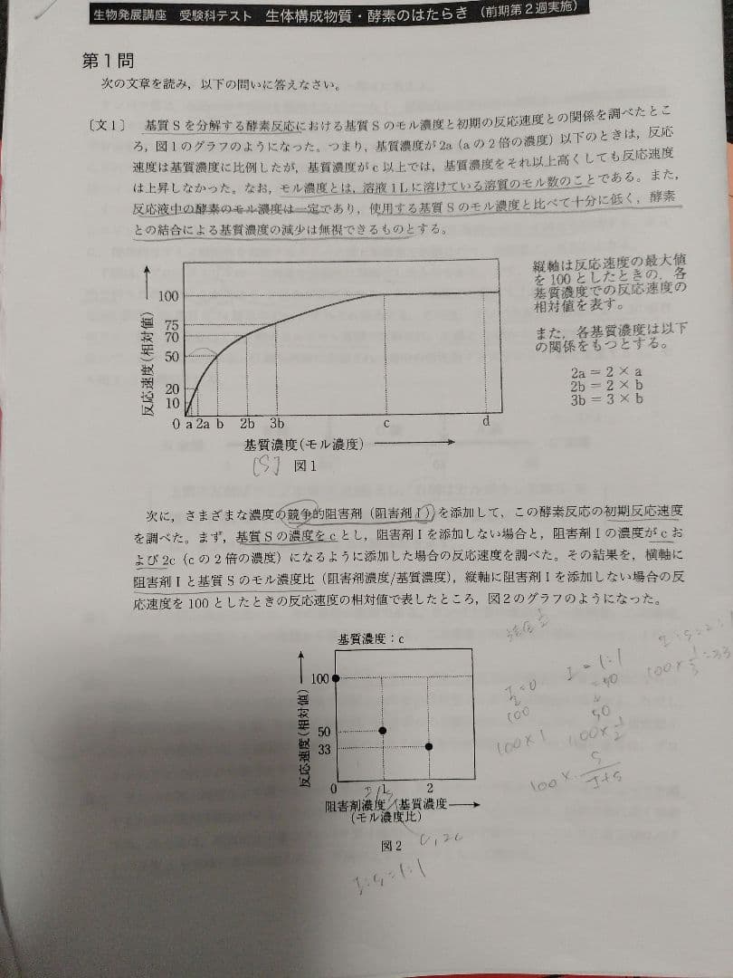 鉄緑会　高3　生物　問題集　テキスト　プリント　セット