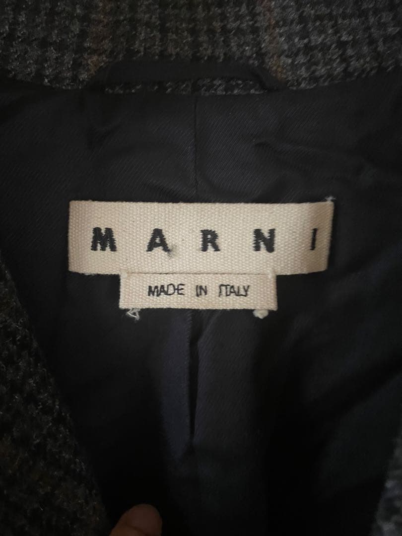 MARNI マルニ　ダブルチェスターコート　チェック 46 祐真　uomo掲載