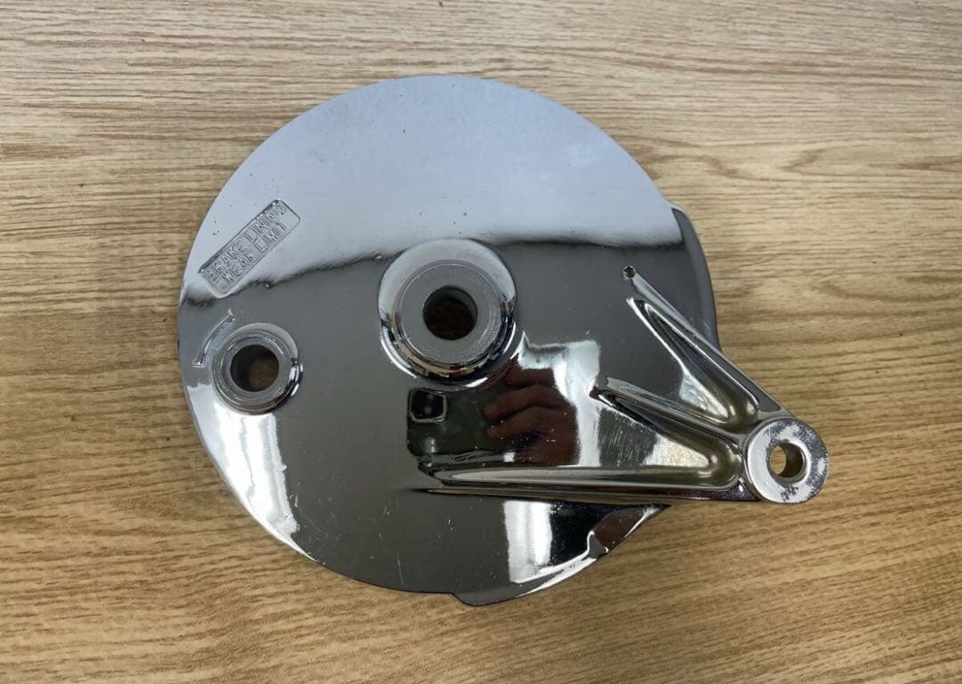 GS400純正ブレーキパネル　メッキ加工品　美品