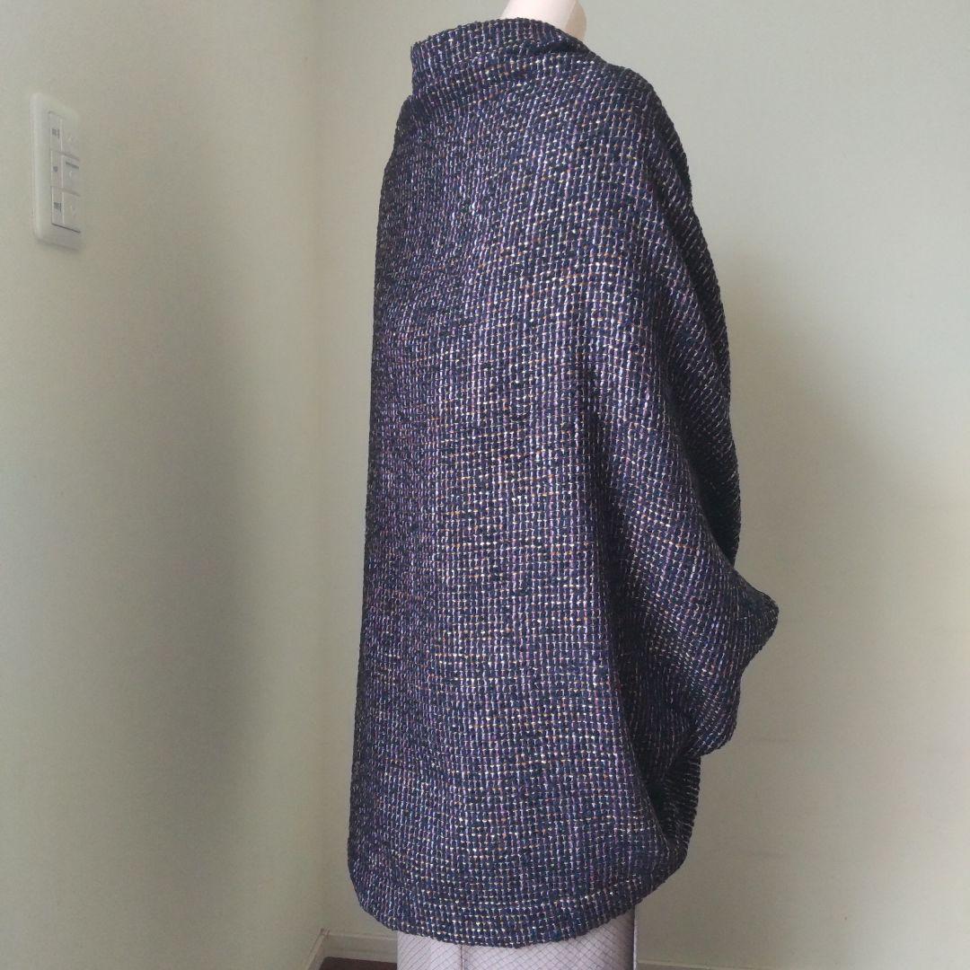 国産ふんわりツイード/パープル（紫）・モモンガカーディガン