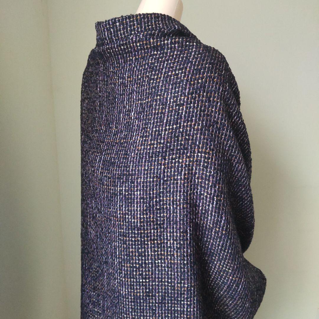 国産ふんわりツイード/パープル（紫）・モモンガカーディガン