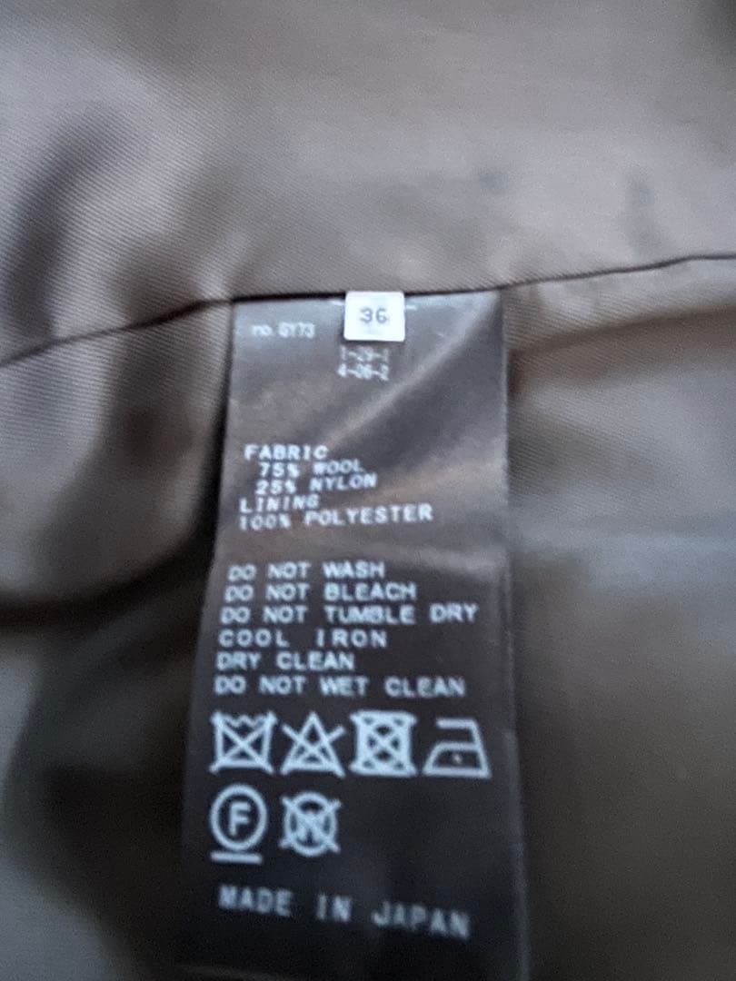 IÉNA MANTECQO ダークグレー ウールコート