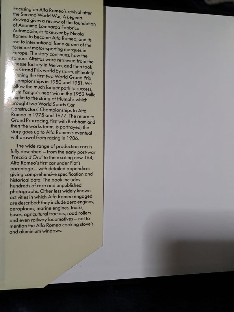 希少 洋書 Alfa Romeo: The Legend Revived