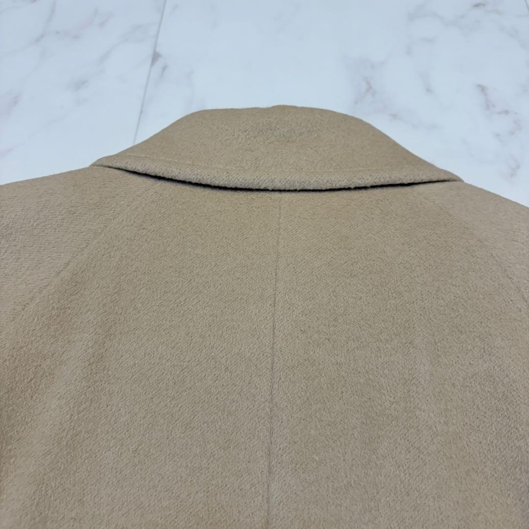 バーバリーロンドン　アンゴラ混　ステンカラーコート　38 茶色　ノバチェック　1