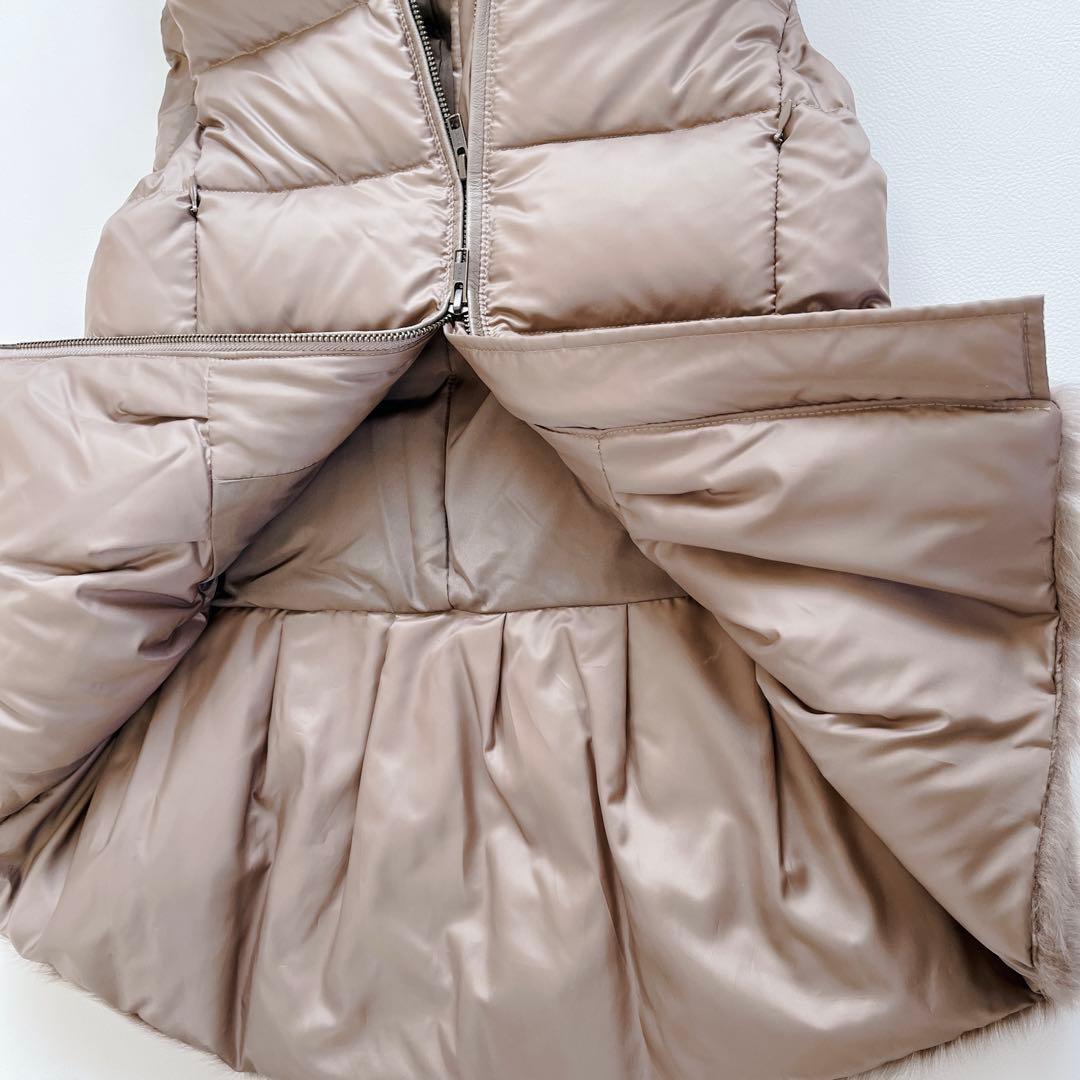 美品✨Diagram ラムファーダウンベスト　ダウン　ブラウン　フード　36