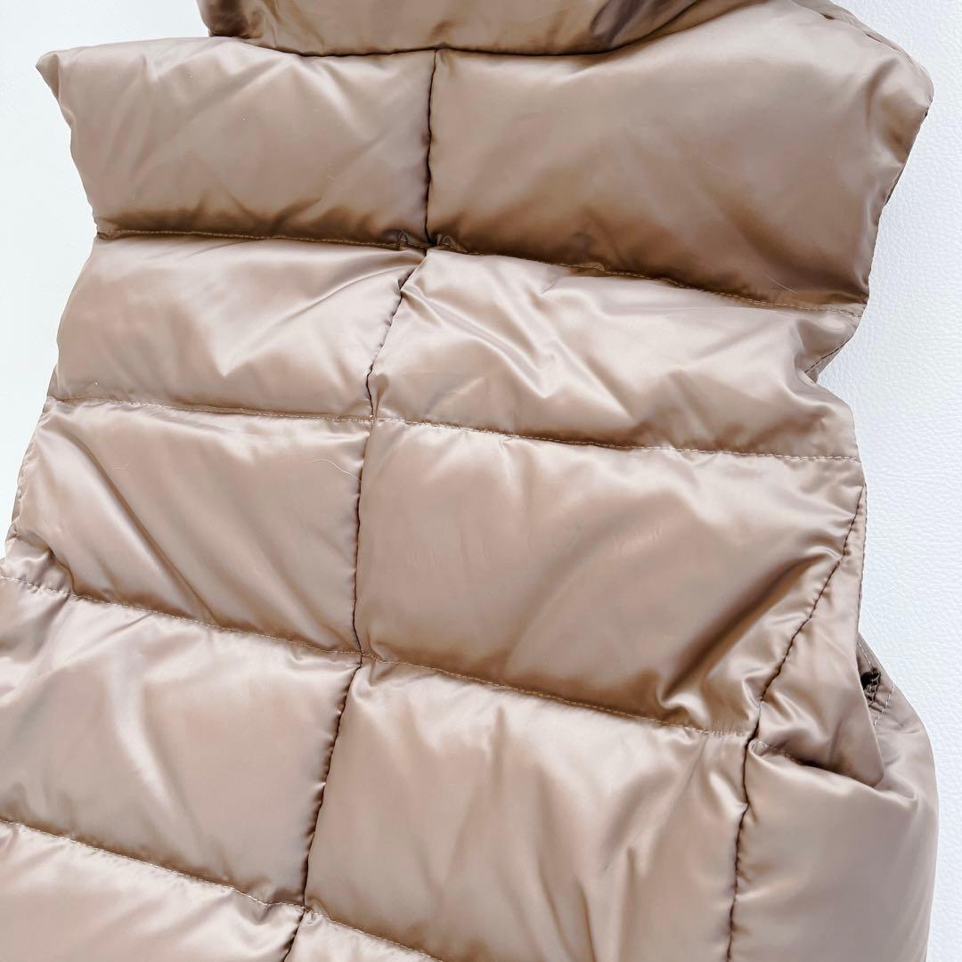 美品✨Diagram ラムファーダウンベスト　ダウン　ブラウン　フード　36