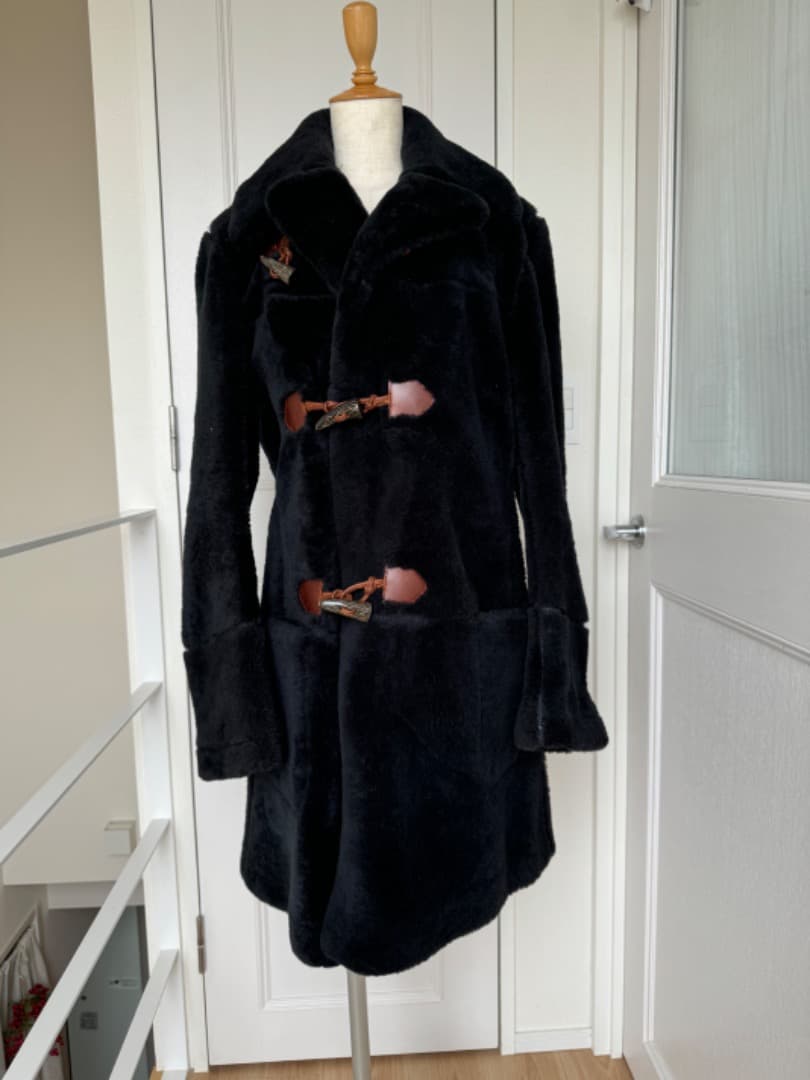 エィス　A メンズ　ムートンダッフルコート　本革