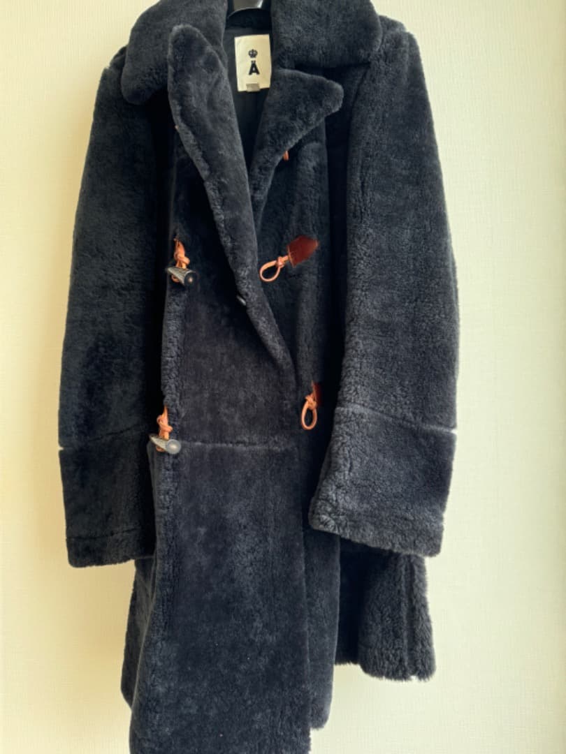 エィス　A メンズ　ムートンダッフルコート　本革