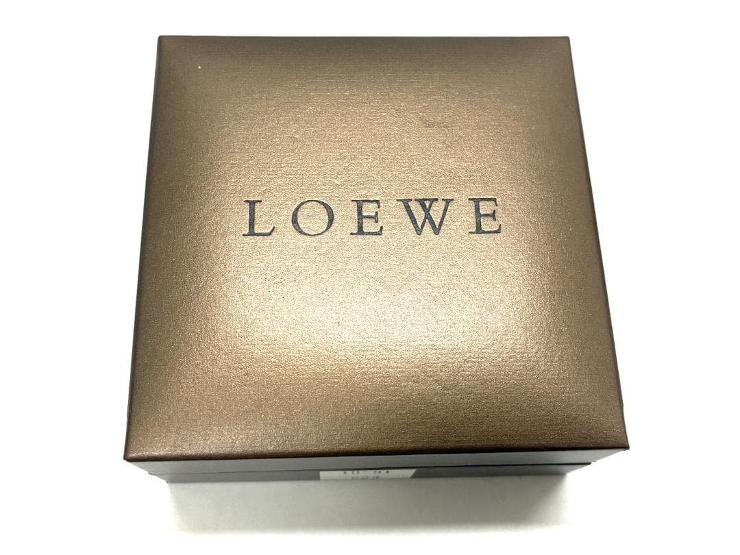 54 ロエベ LOEWE シルバー スクエア カフリンクス カフス ロゴ 箱