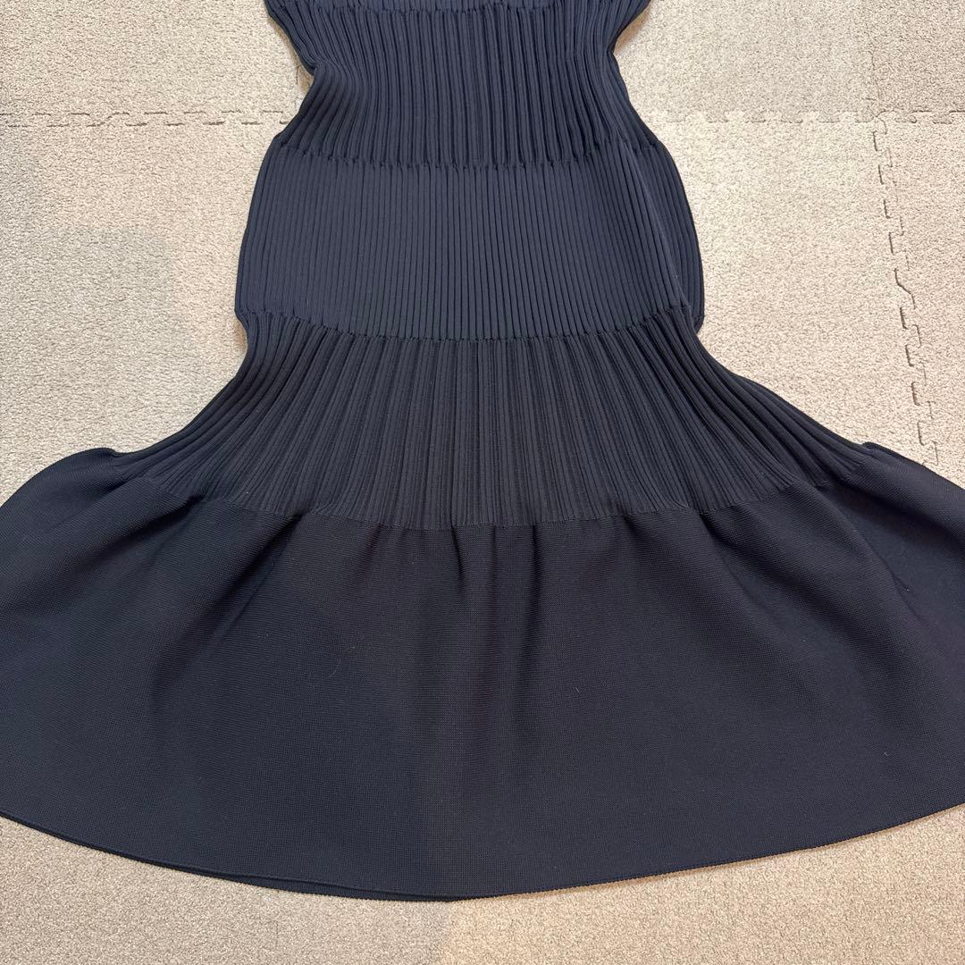 CFCL リブ編みノースリーブワンピース ブラック サイズ1
