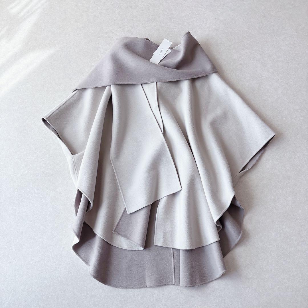 新品★ADORE｜定価8.5万 2TONE リバーフードコート ケープ 38
