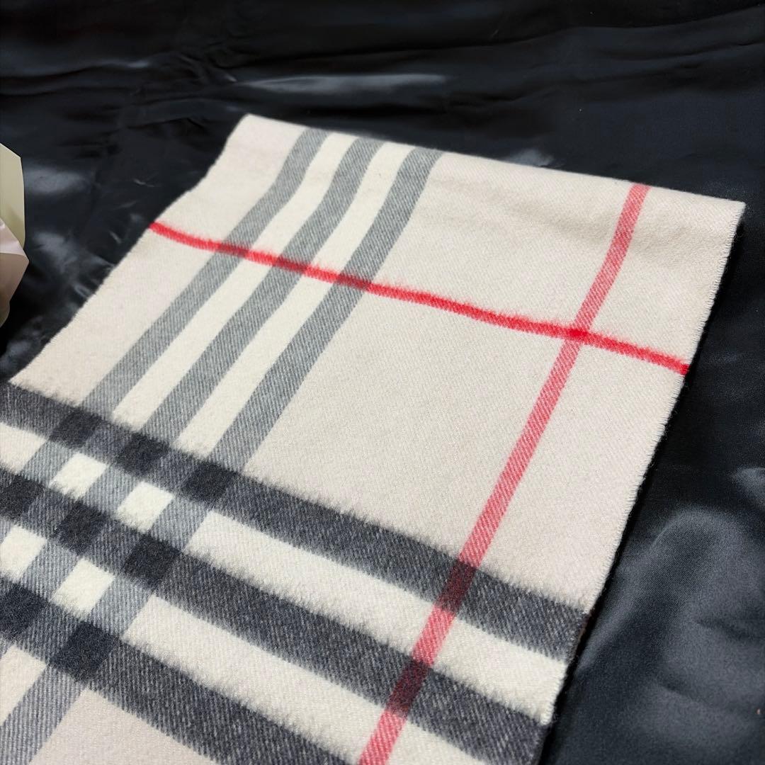現行 極美品 BURBERRY バーバリー カシミヤ ノバチェック柄 マフラー