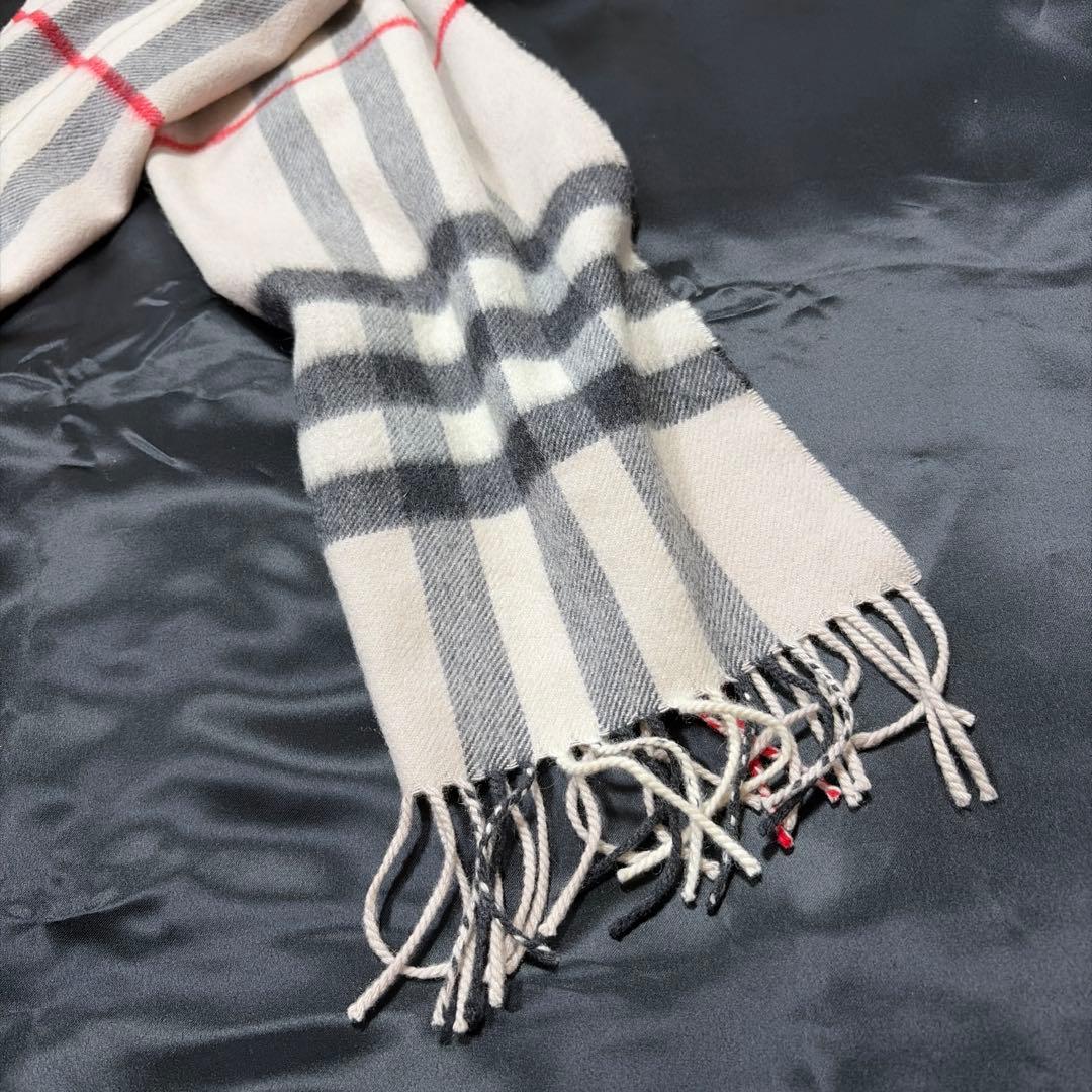 現行 極美品 BURBERRY バーバリー カシミヤ ノバチェック柄 マフラー
