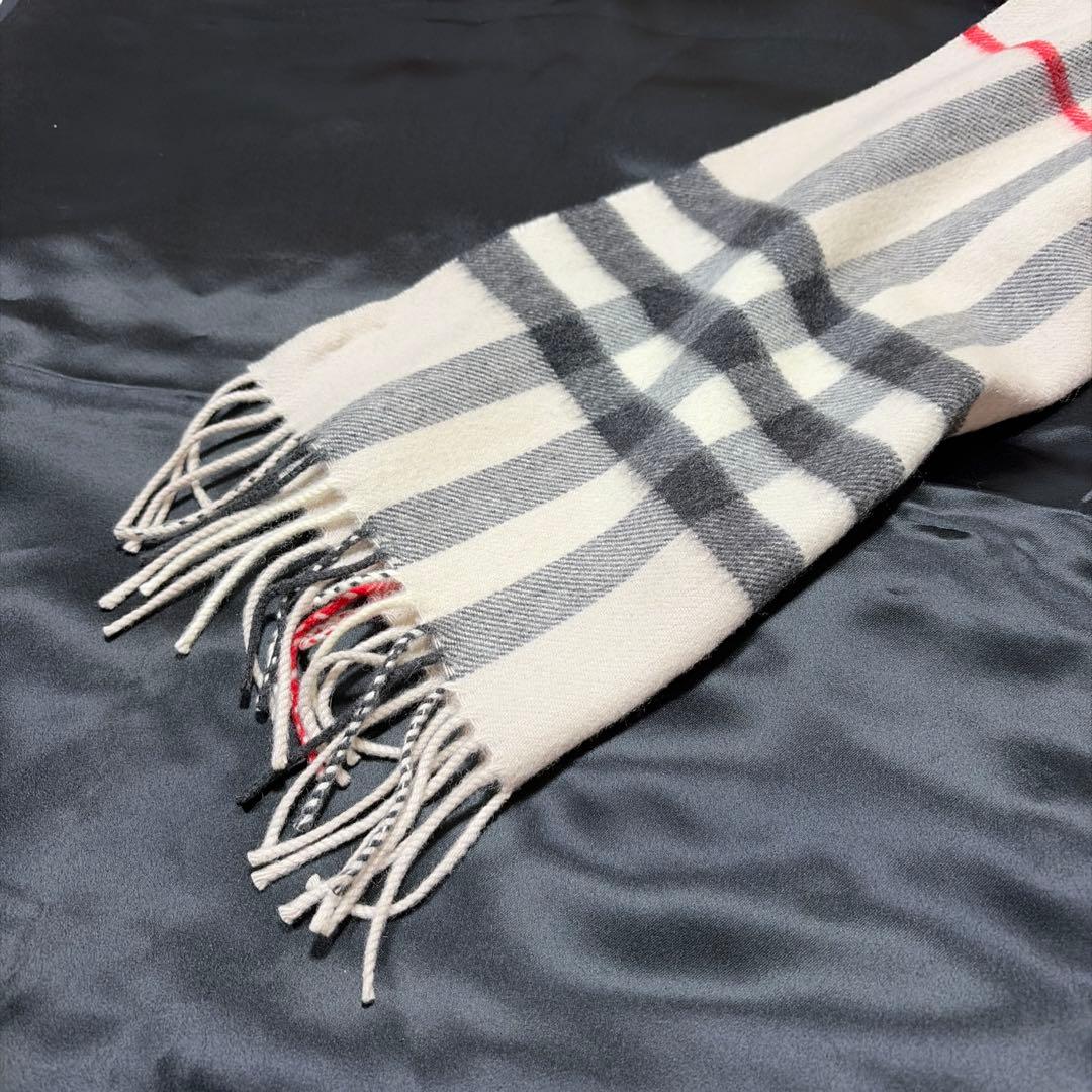 現行 極美品 BURBERRY バーバリー カシミヤ ノバチェック柄 マフラー