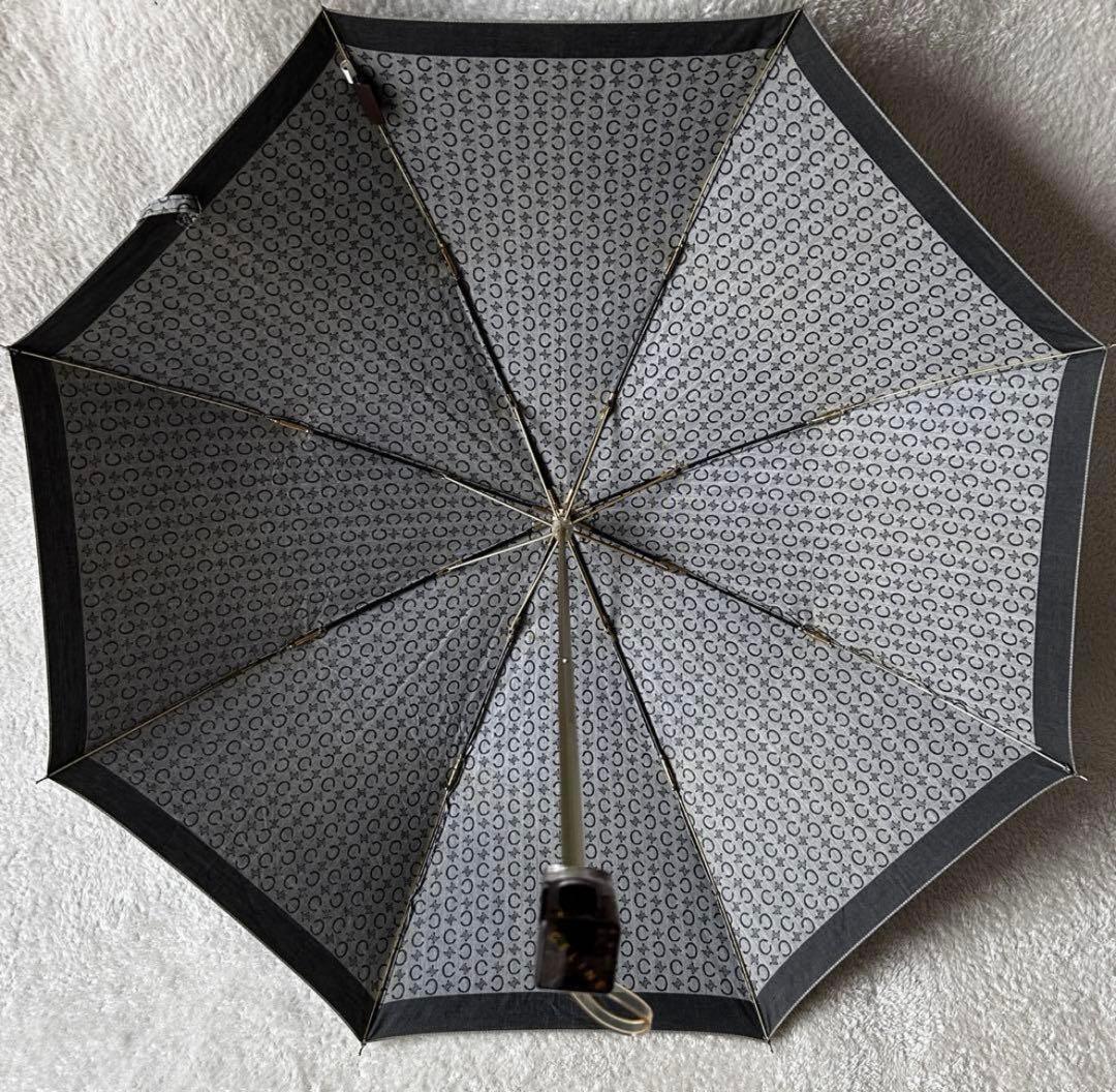 【最終価格】美品CELINE セリーヌ マカダム総柄　UV折り畳み傘 収納袋付