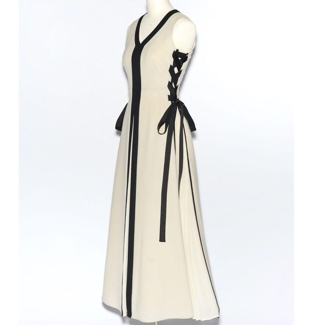 SNIDEL サイドプリーツバイカラーワンピース