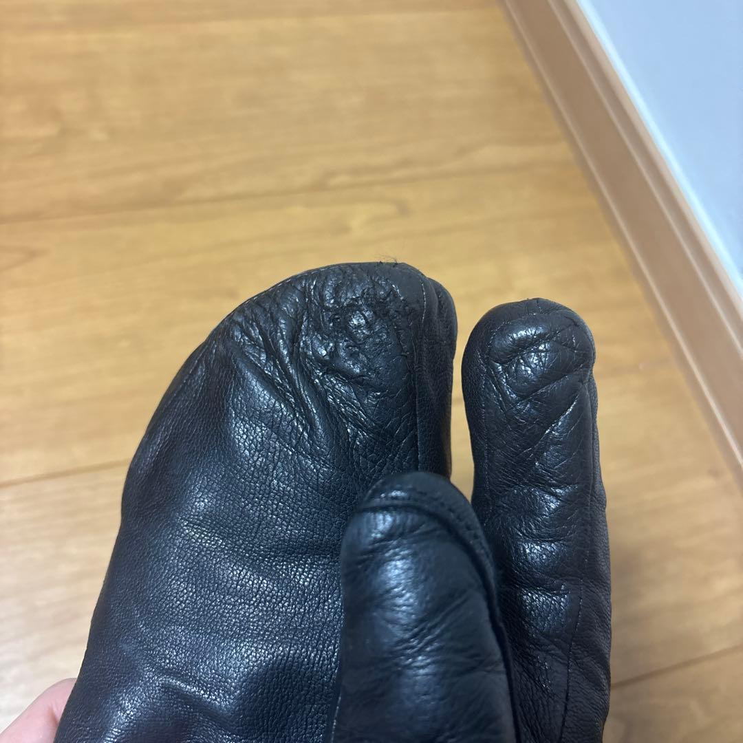 Hestra レザー ミトングローブ 黒