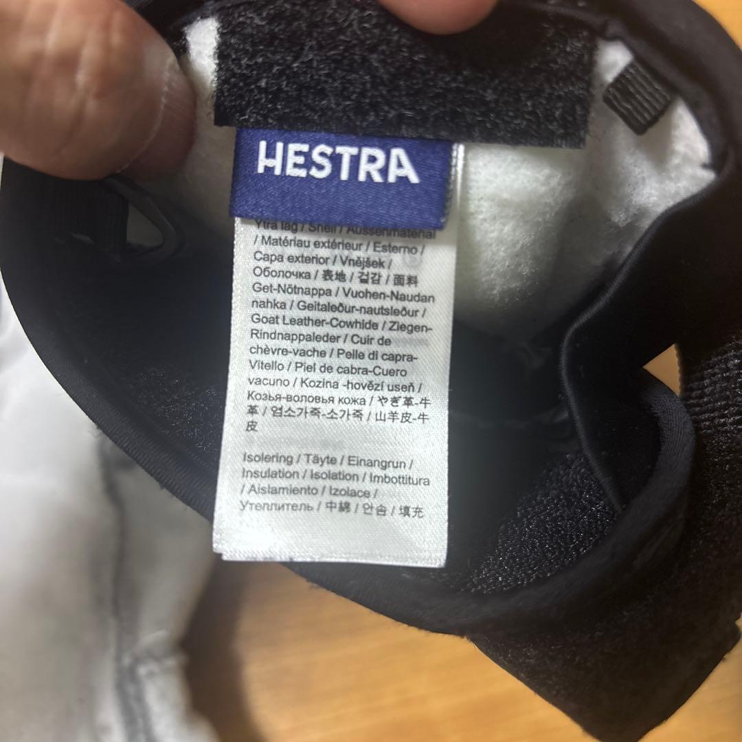Hestra レザー ミトングローブ 黒
