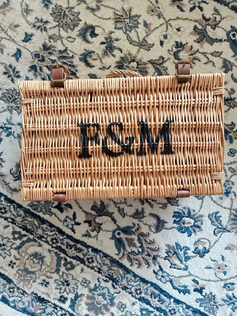 フォートナム&メイソン ハンパー バスケット　カゴ　籐　F&M ピクニック