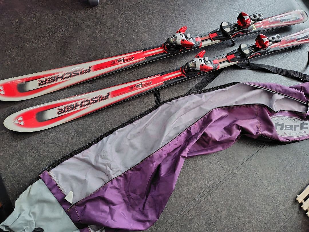 ★値下げ　Fischer スキー板　 フィッシャー　赤＆白 165〜166cm
