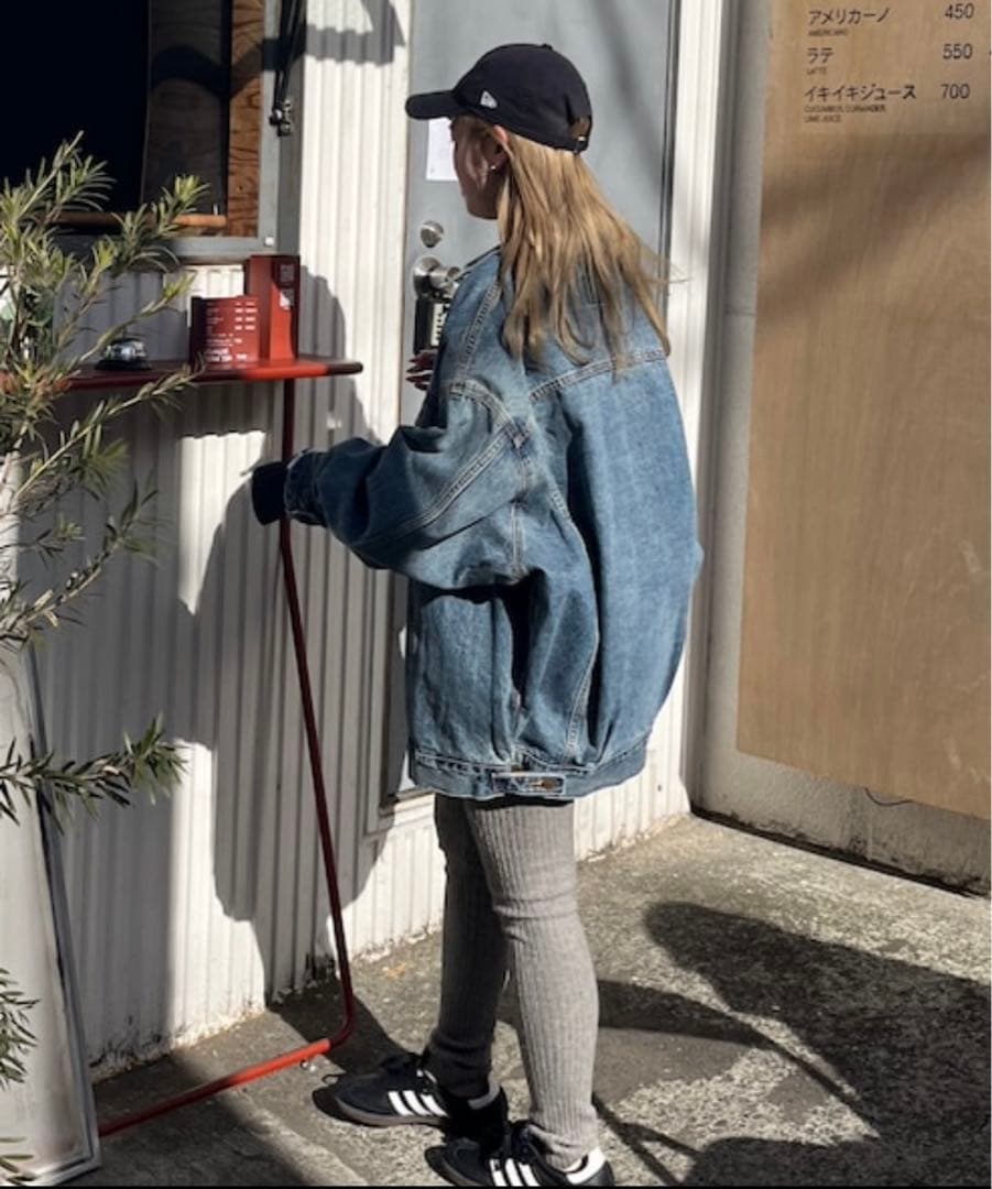 デニムジャケット gジャン ビッグシルエットデニムジャケット　ブルー