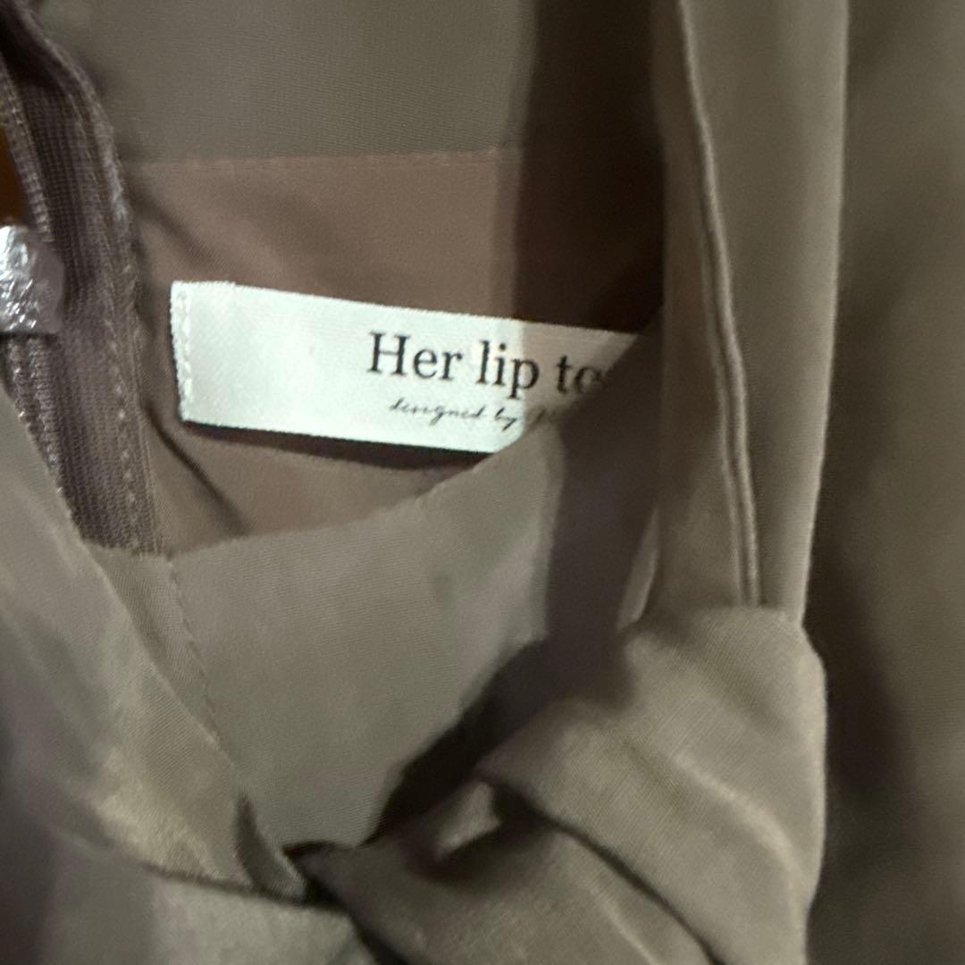 ワンピース herlipto Rocco Tie Satin Dress