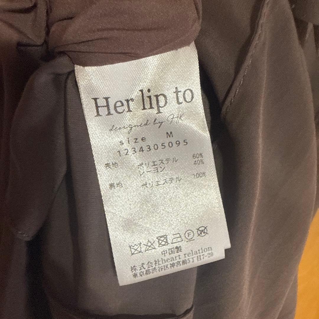 ワンピース herlipto Rocco Tie Satin Dress