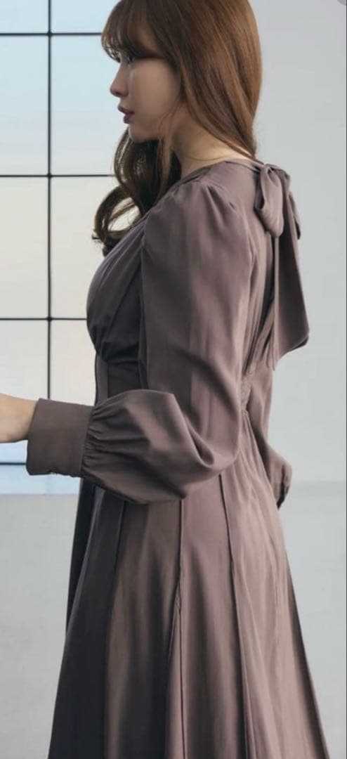 ワンピース herlipto Rocco Tie Satin Dress