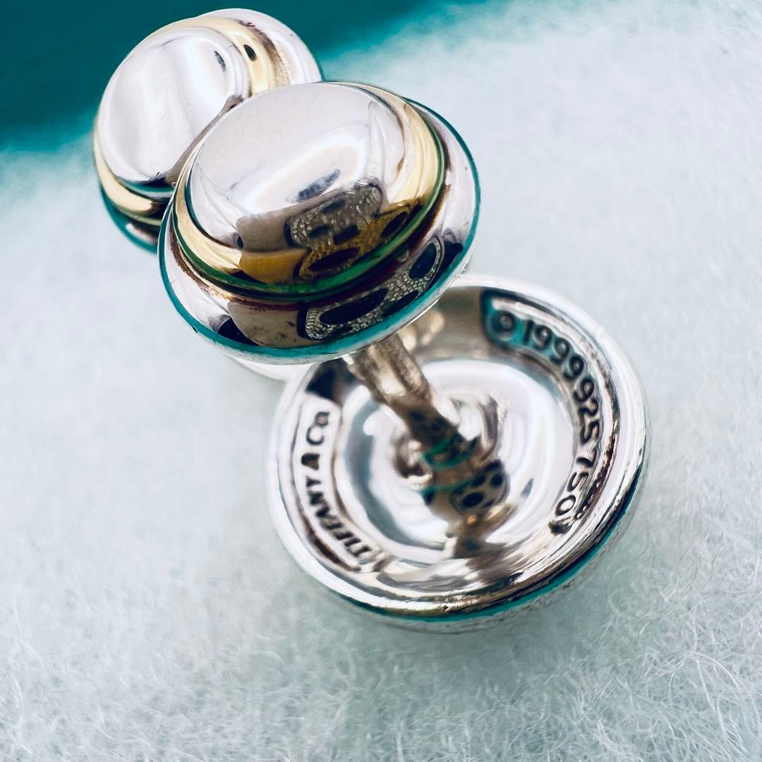 美品　ティファニー　シルバー　18K ヘマタイト　カフス　カフリンクス