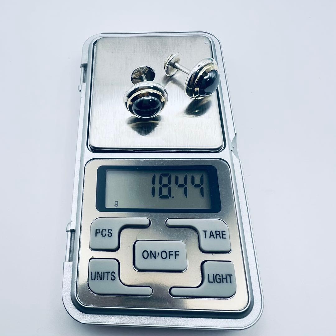 美品　ティファニー　シルバー　18K ヘマタイト　カフス　カフリンクス
