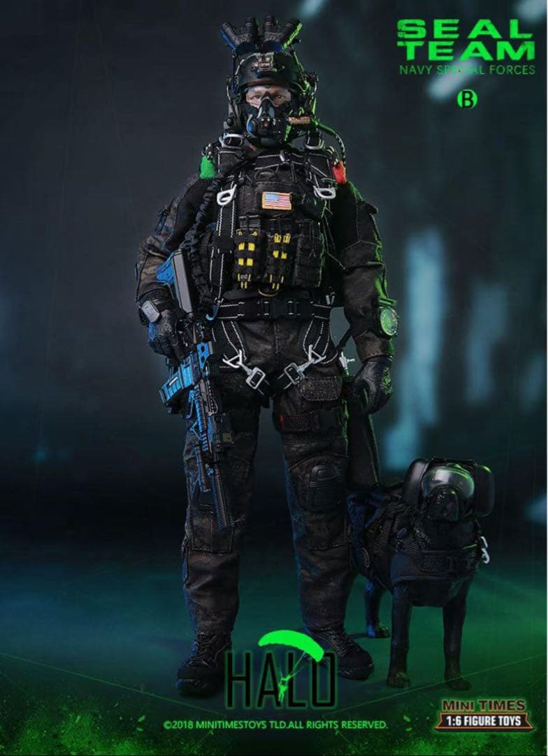 ミリタリー HALO SEAL TEAM NAVY SPECIAL FORCES 1/6