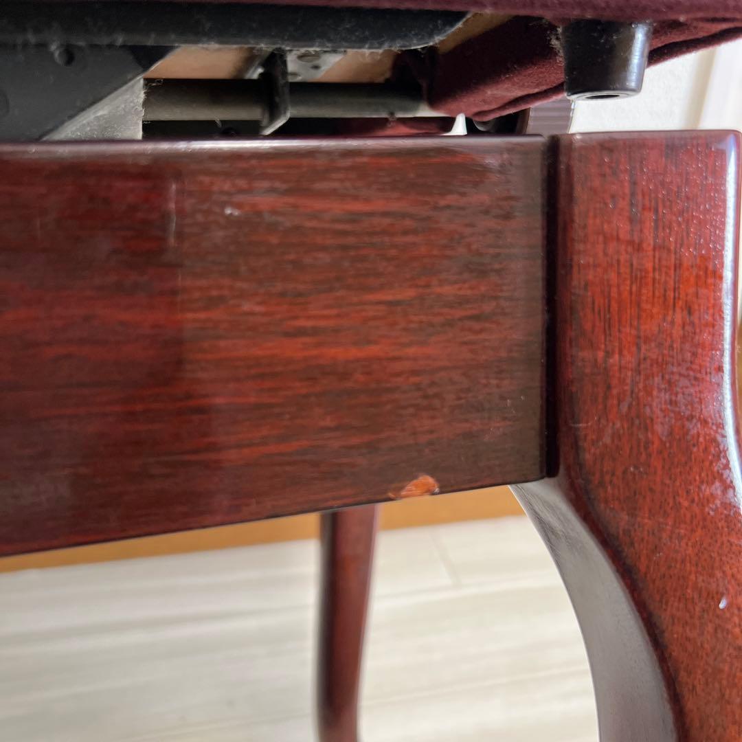 【中古美品】ヤマハピアノ付属椅子木目猫脚（No50同等品）送料込み