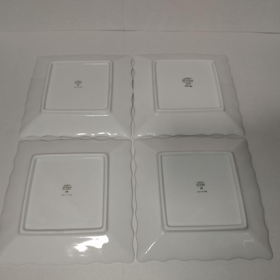 【美品】4枚セット ベッキオホワイト 15cm スクエアプレート