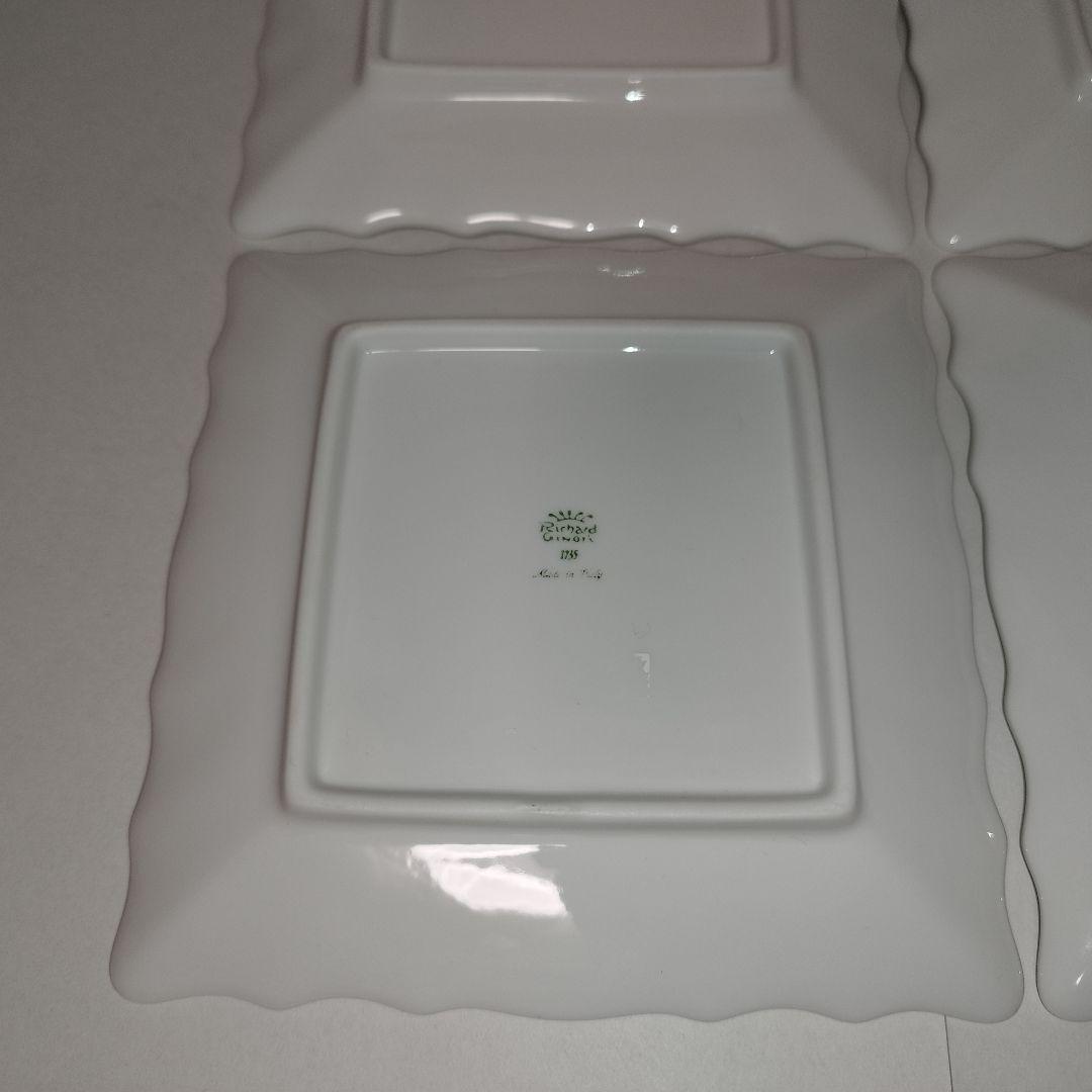 【美品】4枚セット ベッキオホワイト 15cm スクエアプレート