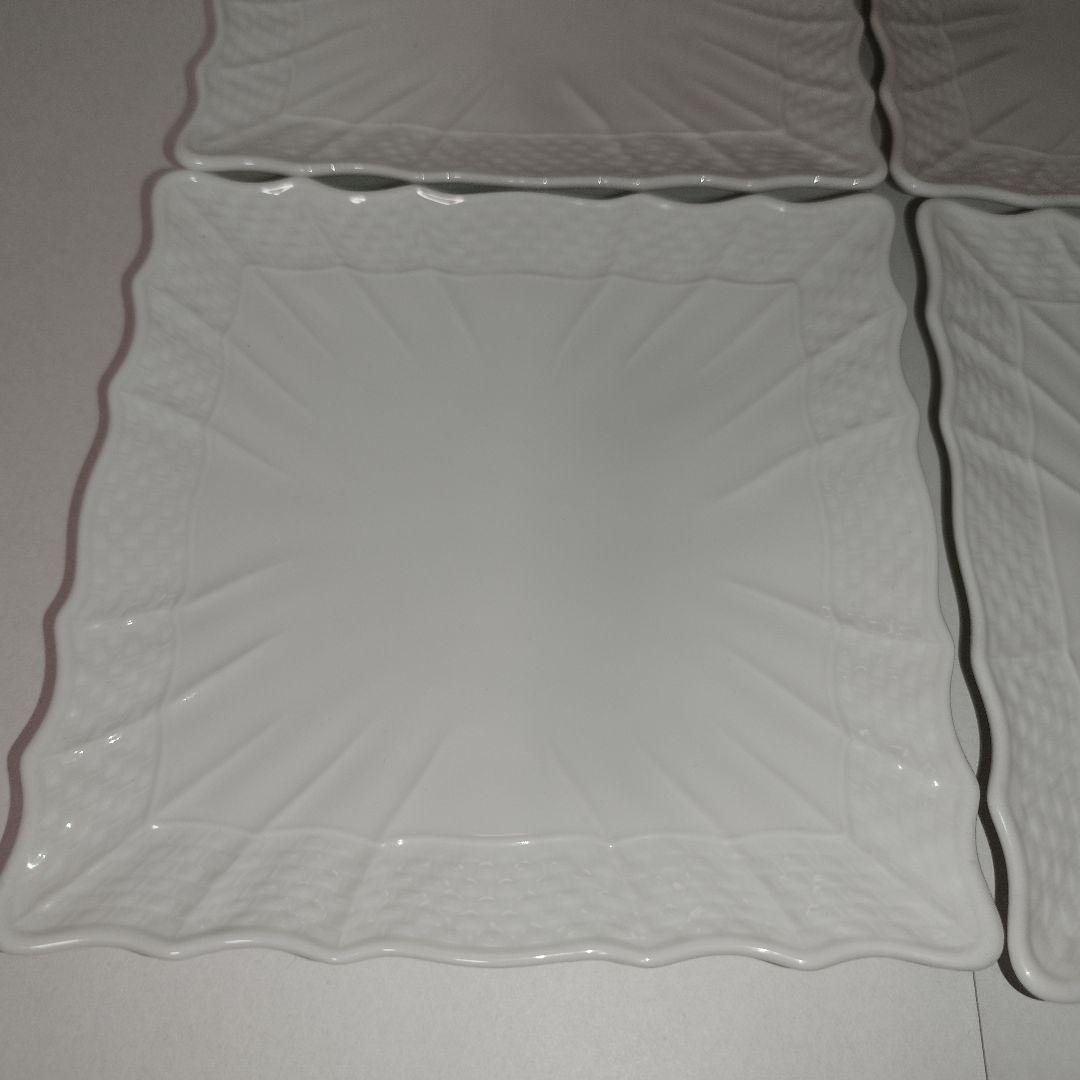 【美品】4枚セット ベッキオホワイト 15cm スクエアプレート