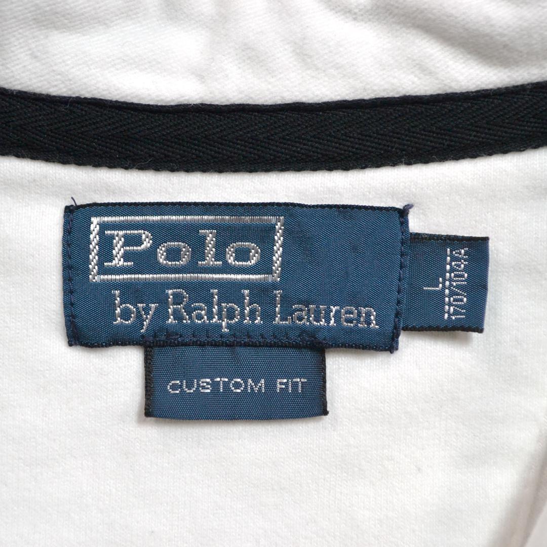 【極美品】Ralph Laurenラルフローレン ENGLANDラガーシャツL白