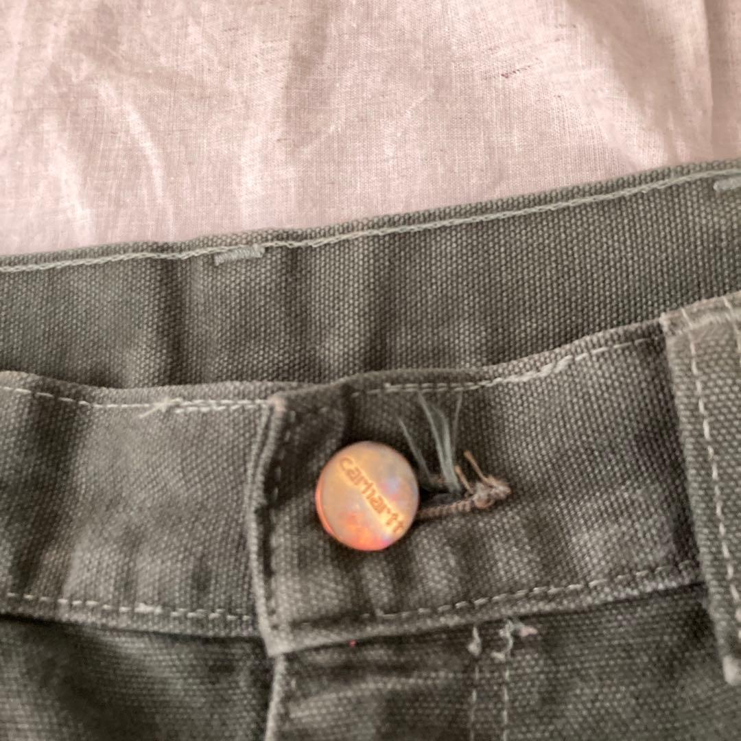 90s カーハート ダブルニー ペインターパンツ グリーン カーキ ダック