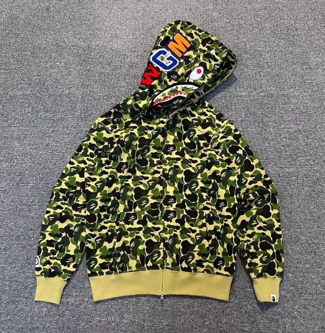 A Bathing Ape カモフラージュ シャークパーカー L