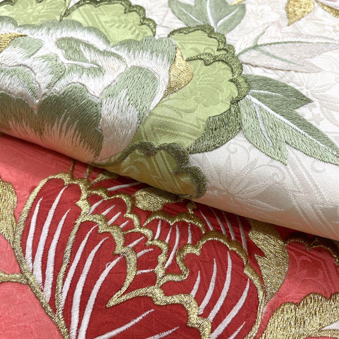 ◎mk-574　訪問着　金駒刺繍　豪華刺繍　アンティーク　　2-6